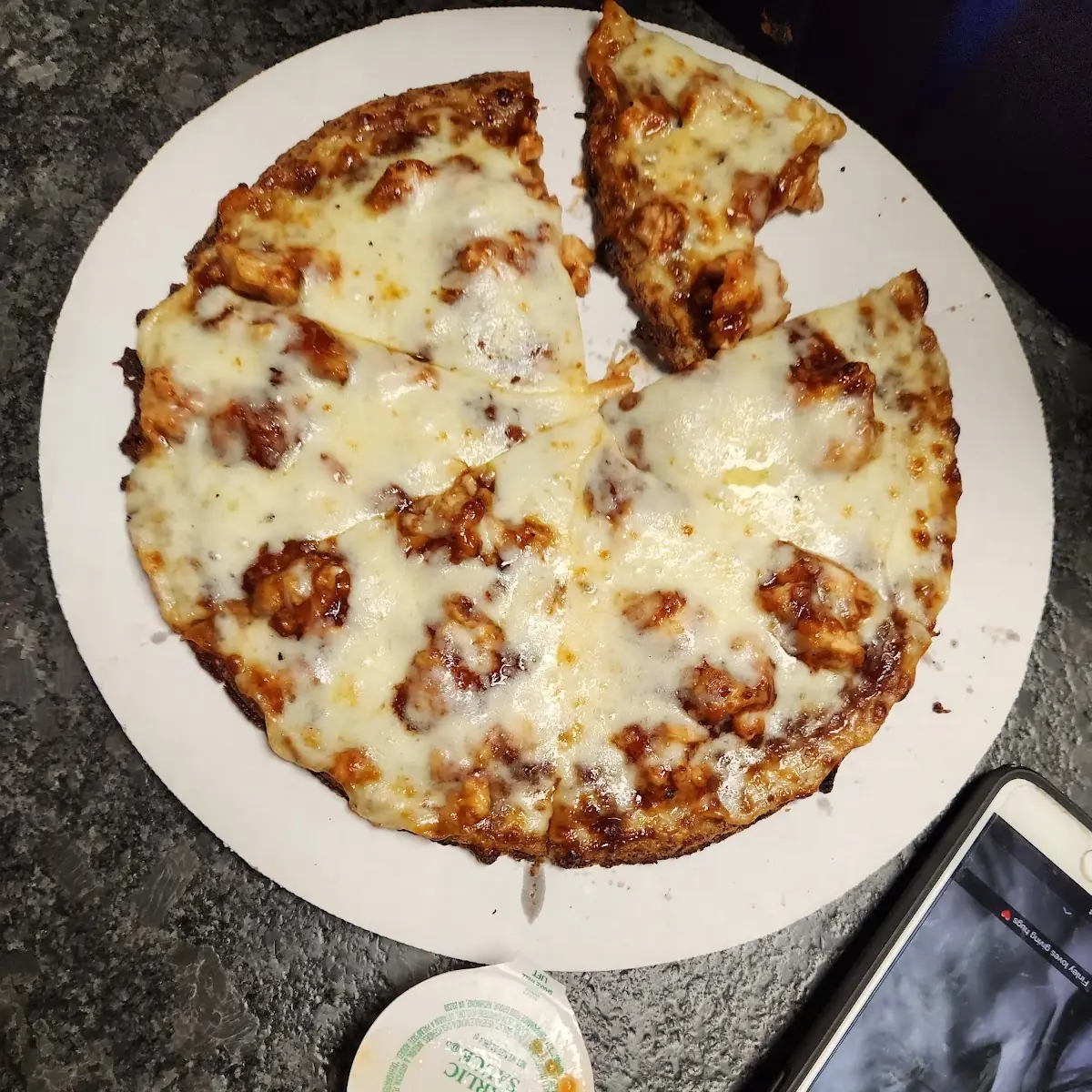 BBQ Chicken Pizza on Cauliflower Crust