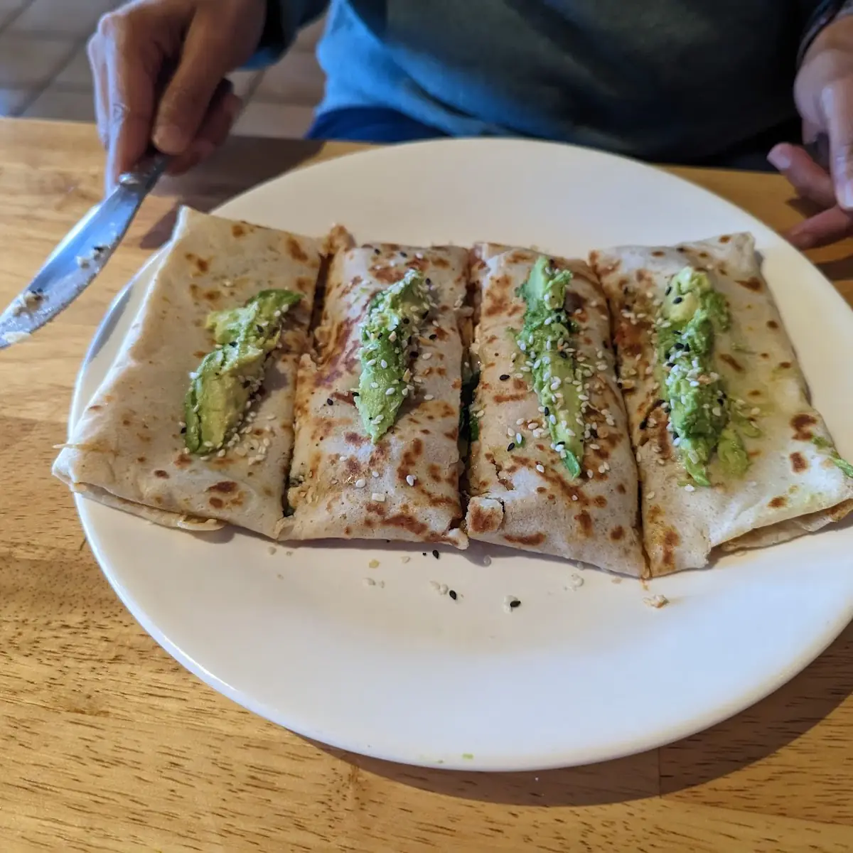 Grilled Chicken Pesto Crepe