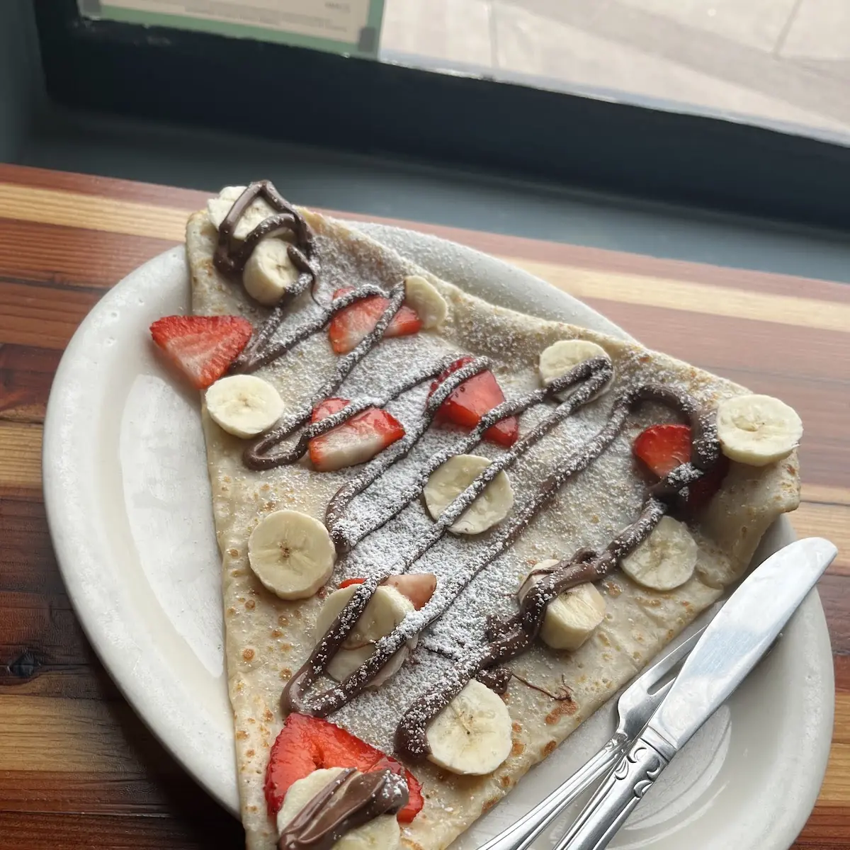 Nutella Crepe with Strawberries and Banana