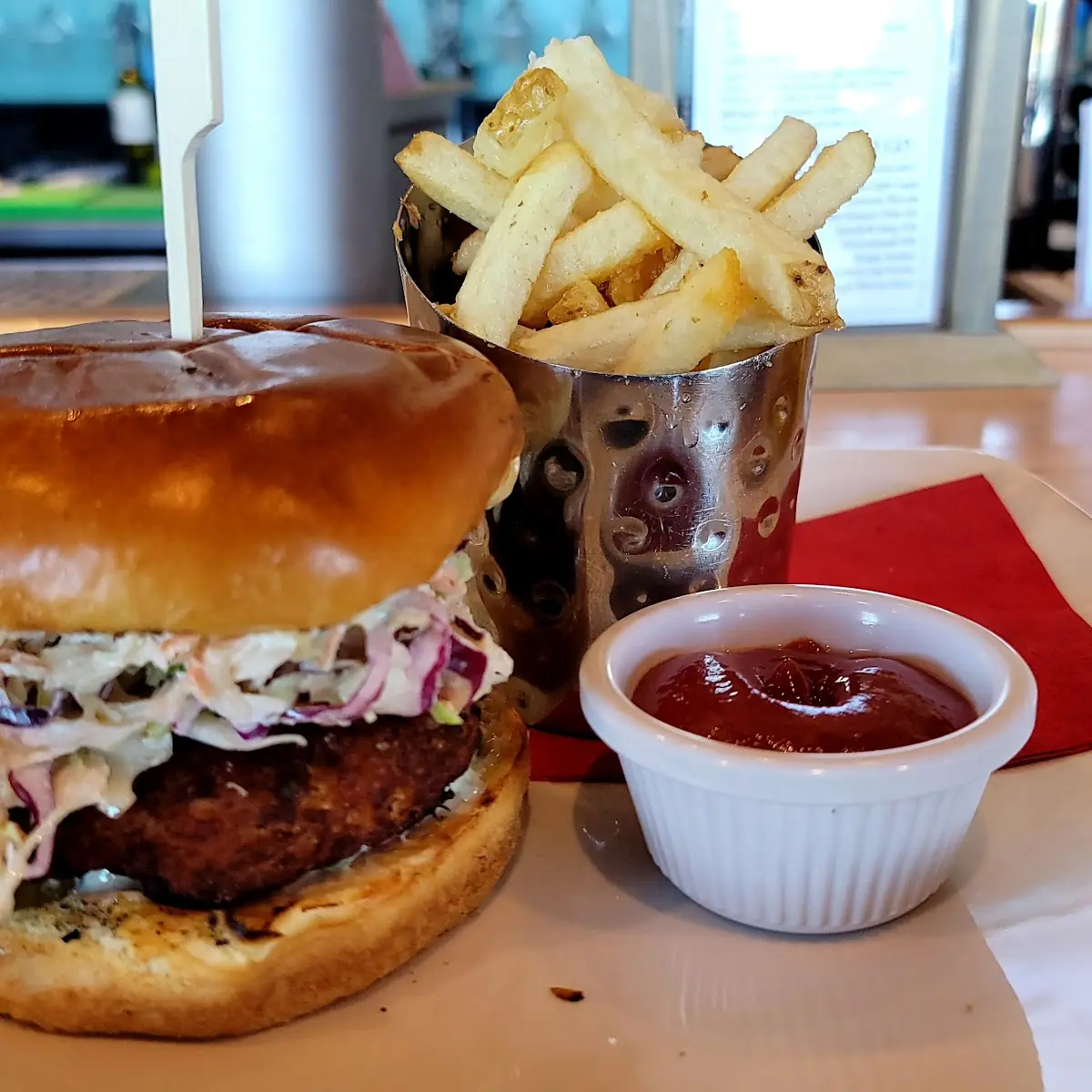 Fish Burger and Fries