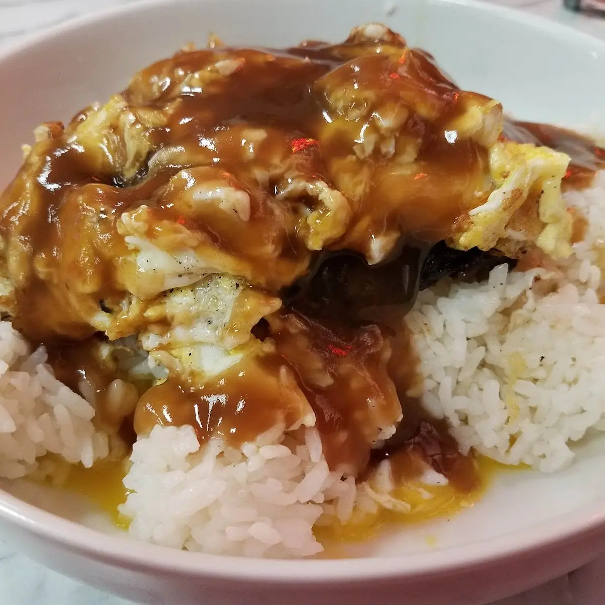 Loco Moco with Brown Gravy or Teri Sauce