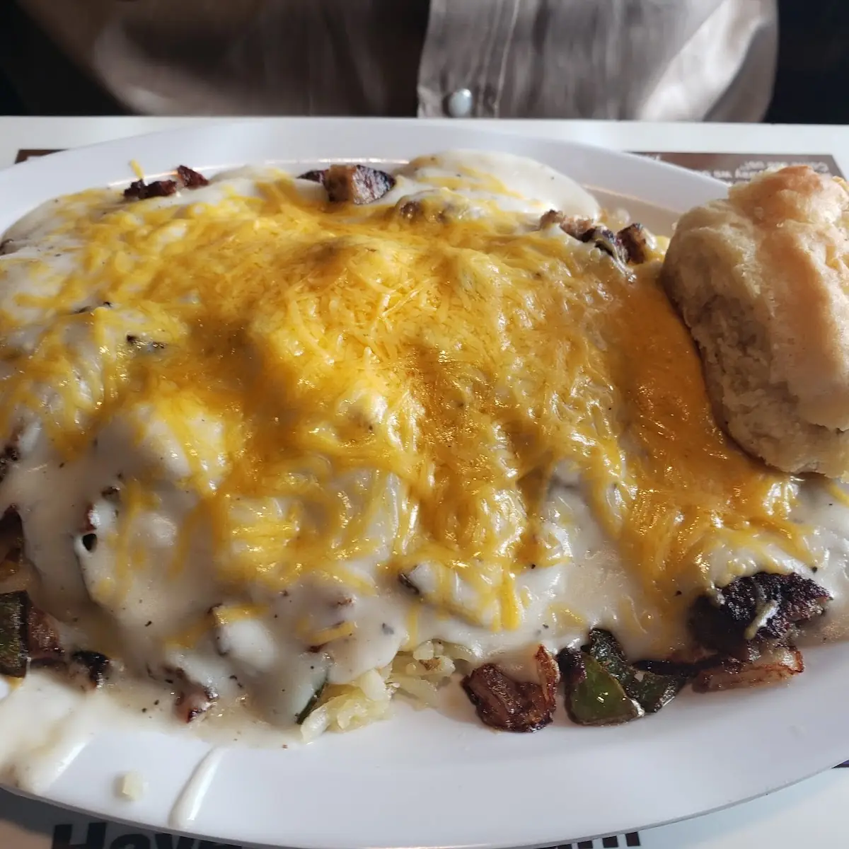 Ultimate Omelette with Gravy and Cheese on Top