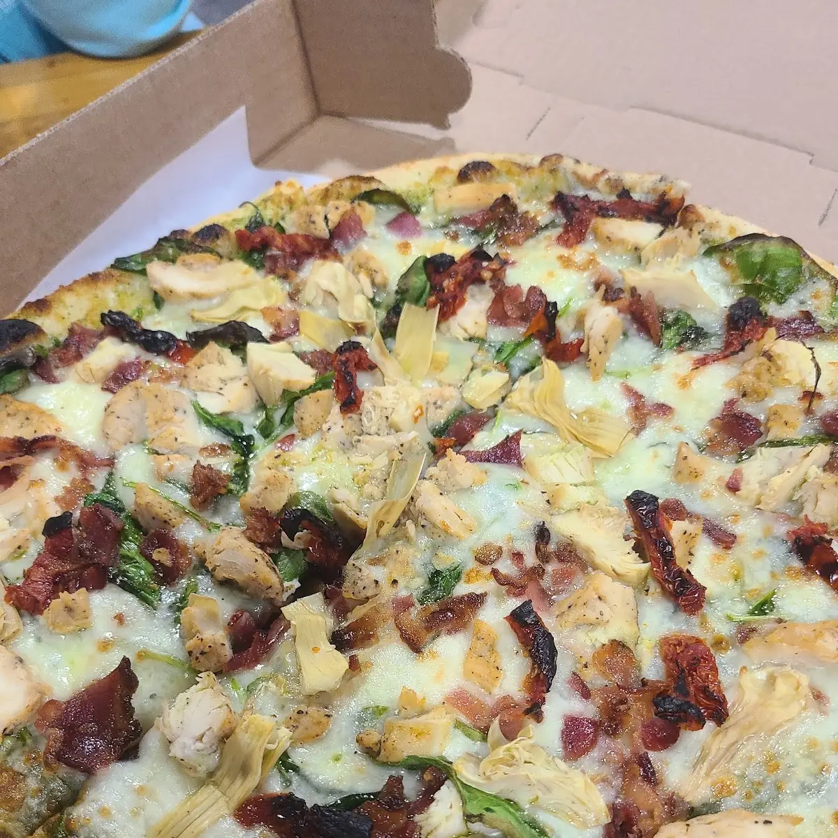 Custom Chicken Pesto Pizza