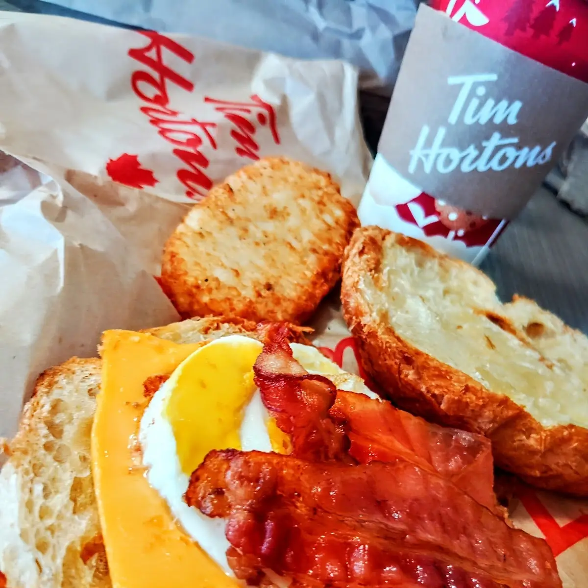 Bacon Egg and Cheese Croissant Combo