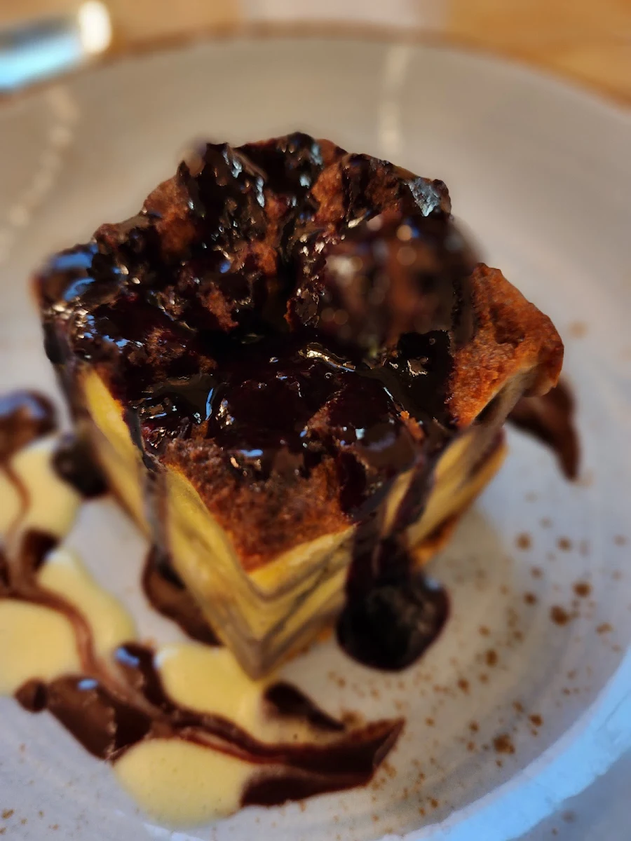 Blueberry Brioche Bread Pudding