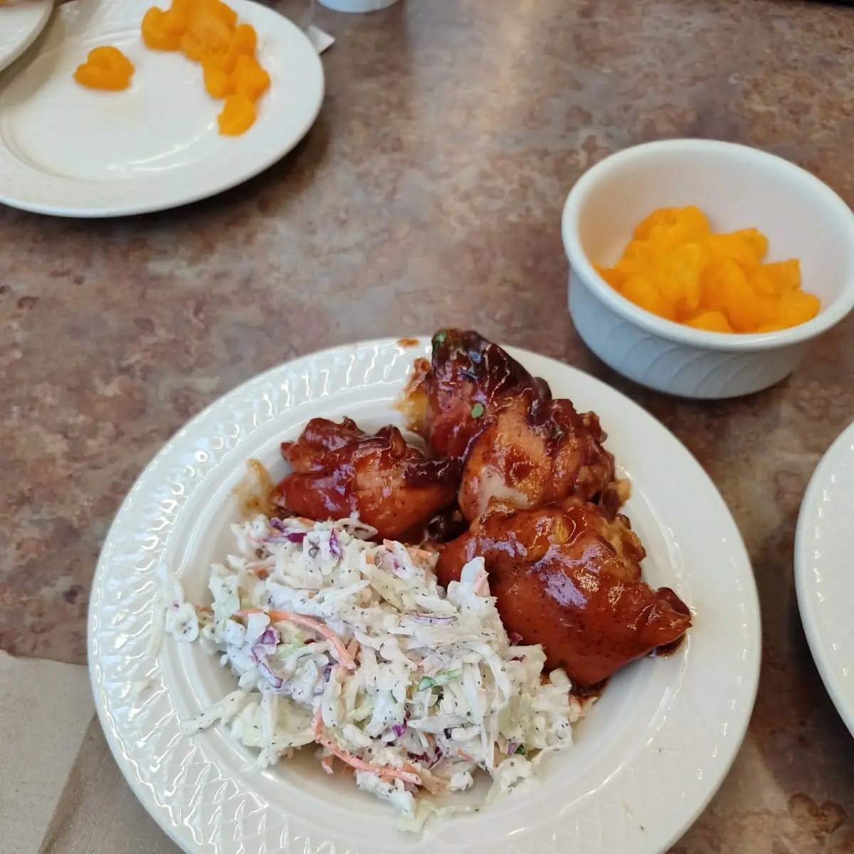 BBQ Chicken and Coleslaw
