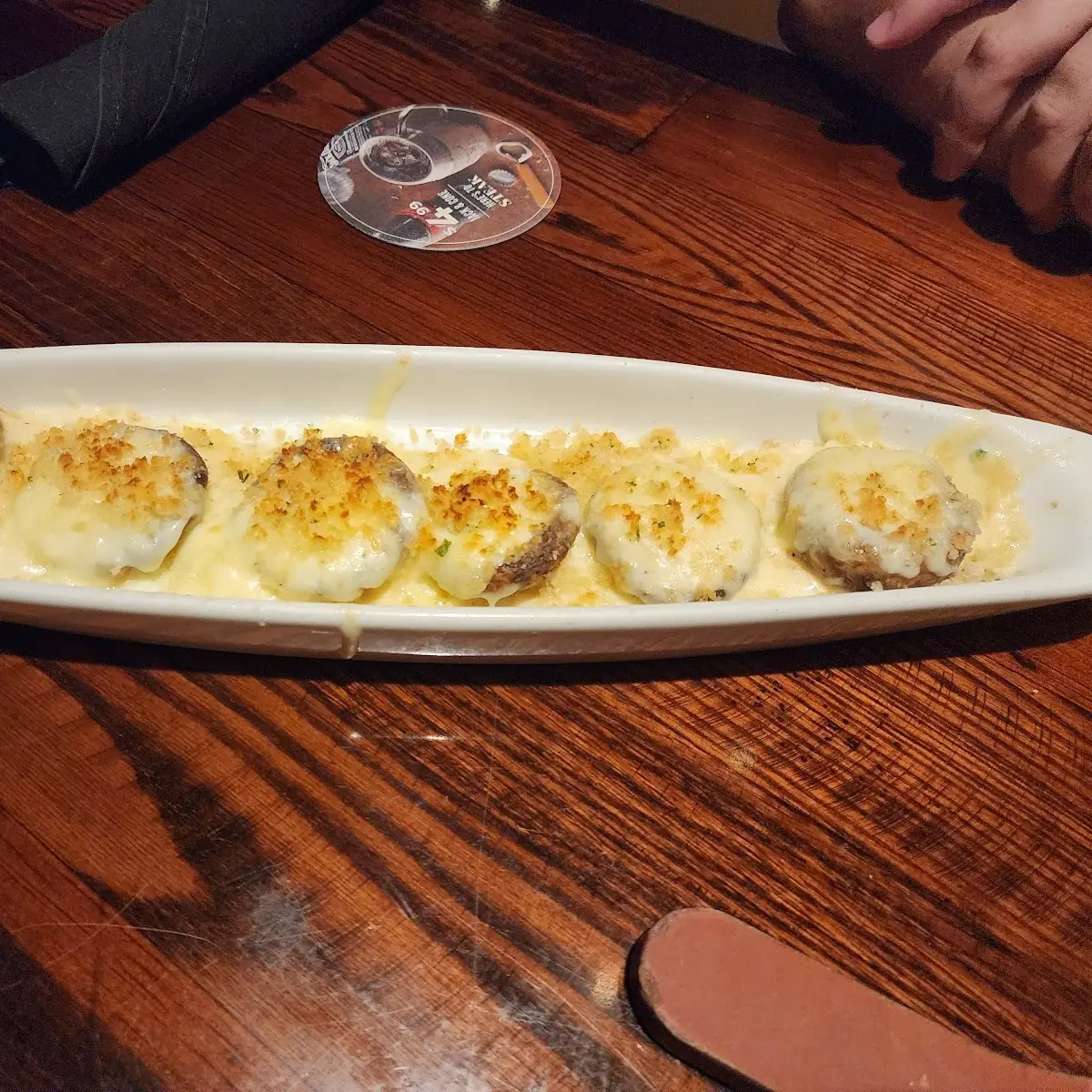 White Cheddar Stuffed Mushrooms