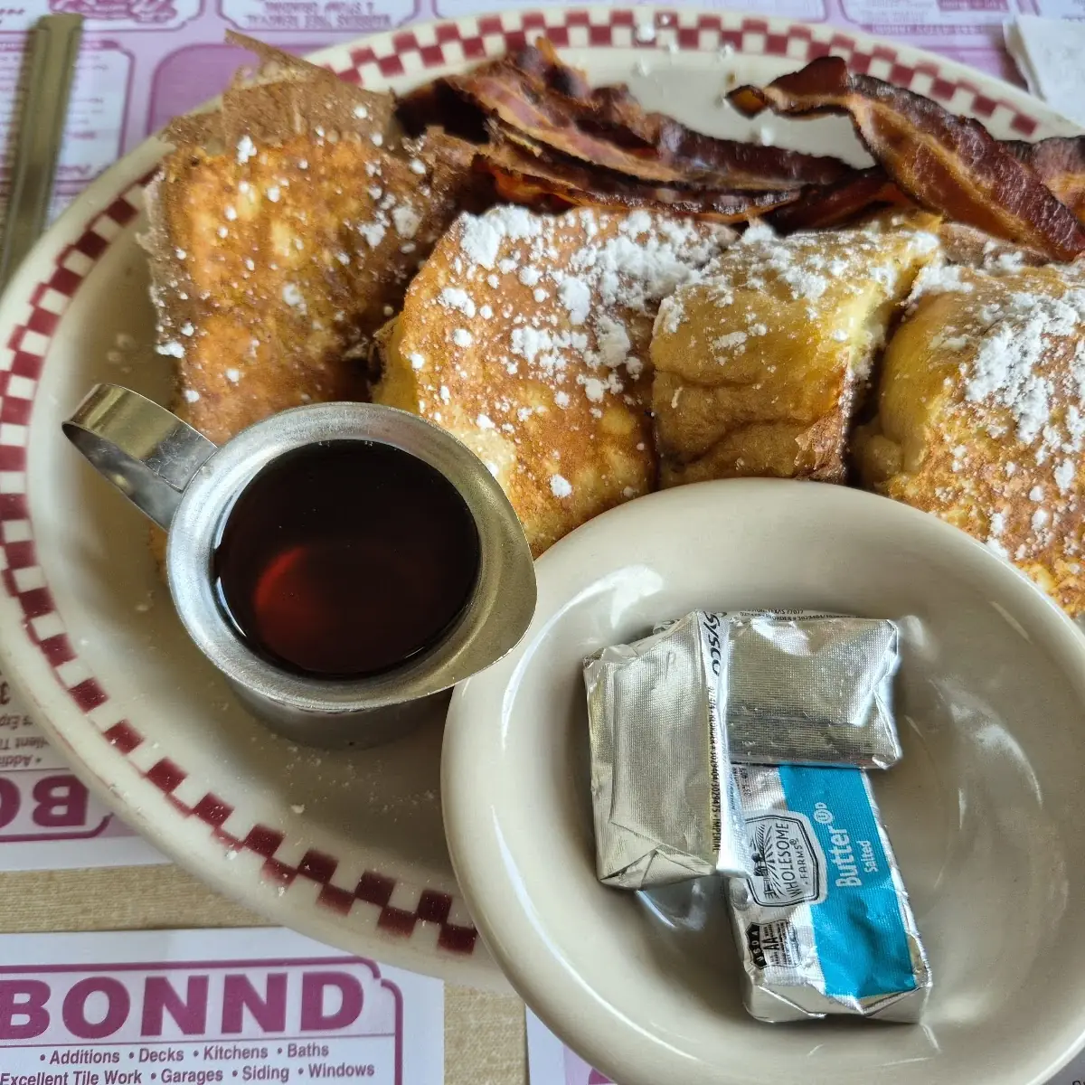 French Toast Plate with Bacon
