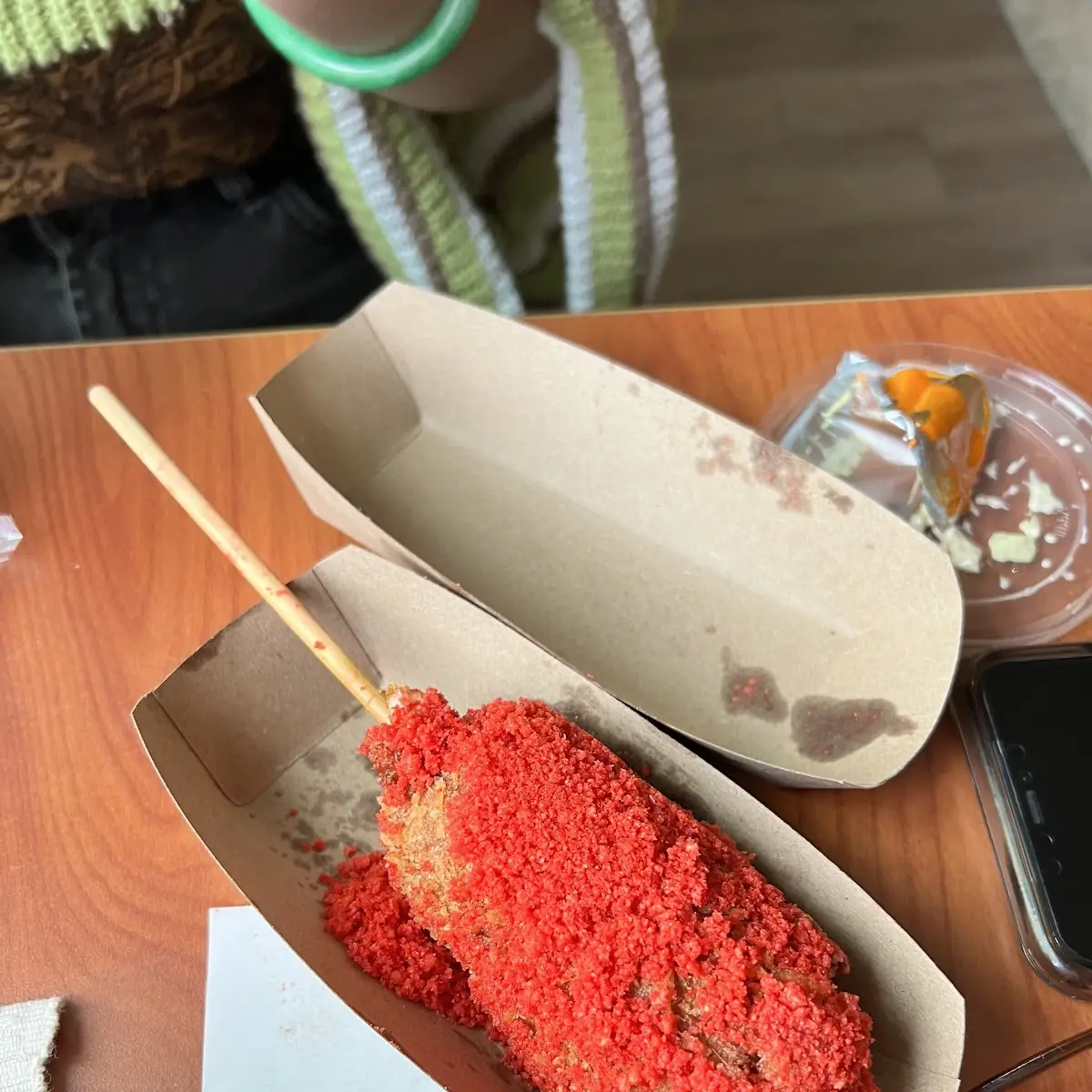 Korean Fried Corn Dog with Mozzarella