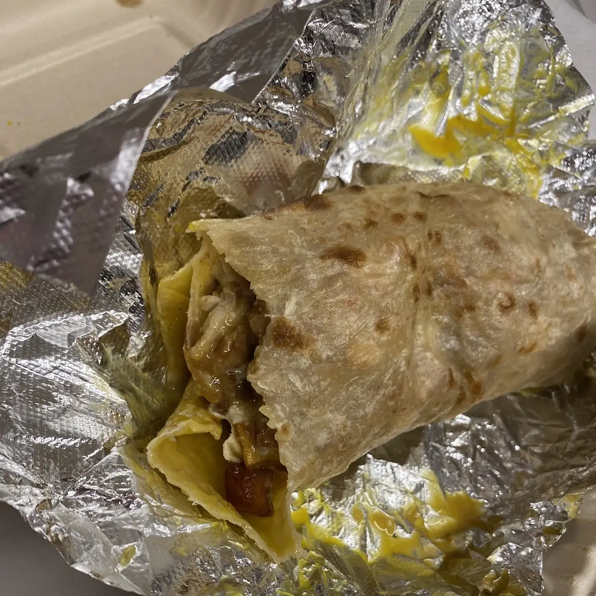 Chile Verde Pull Pork Breakfast Burrito