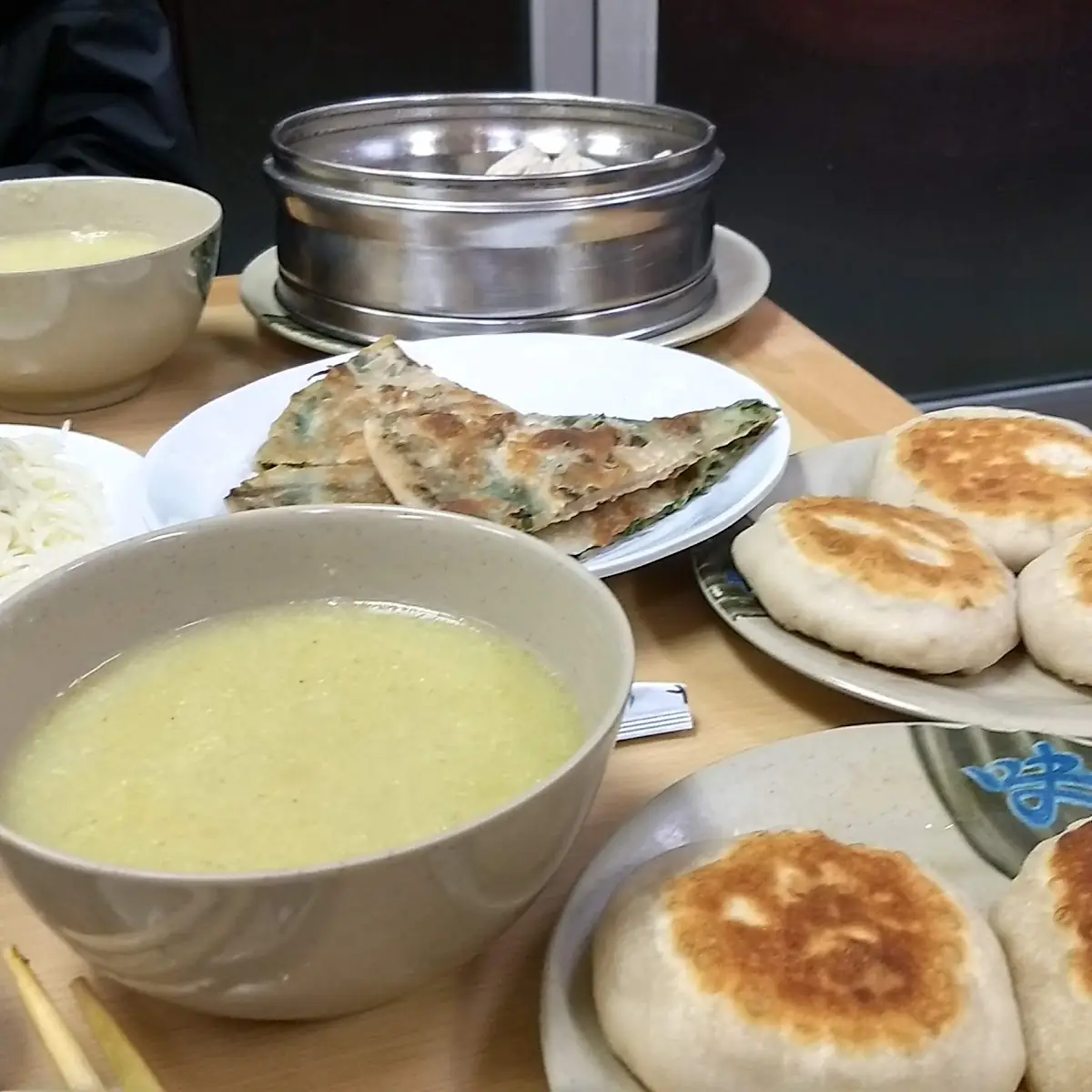 Meat Pie Scallion Pancakes Xiaolongbao and Porridge