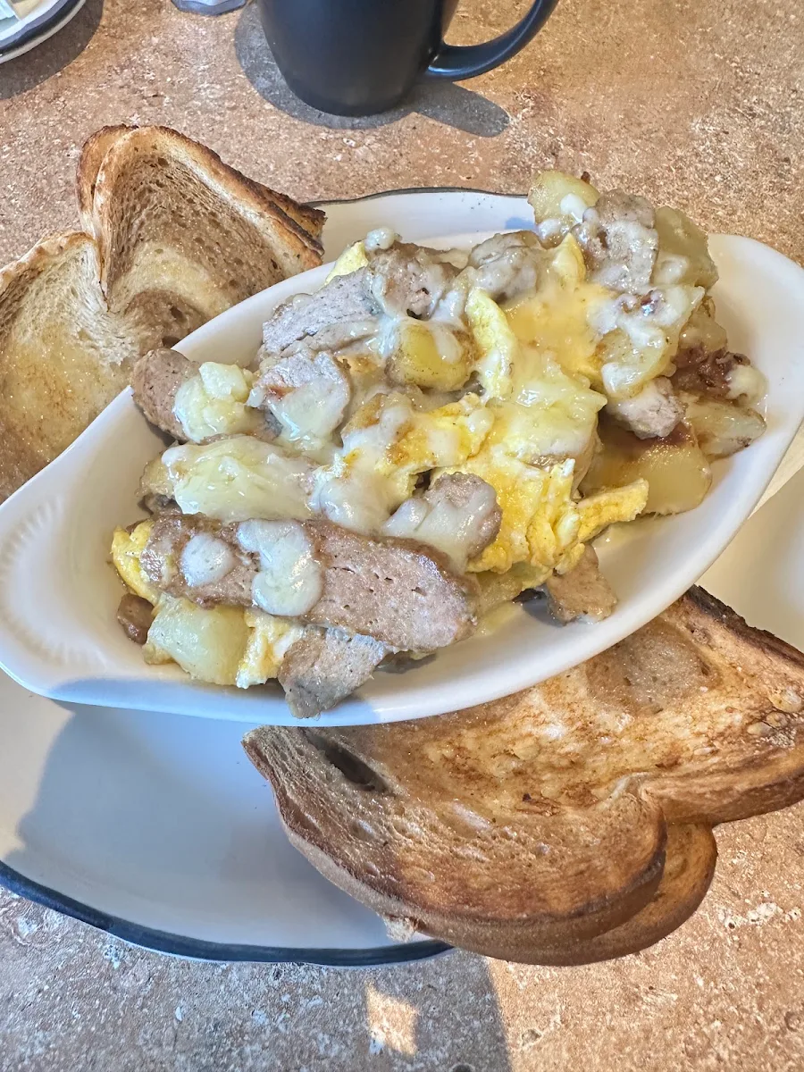Add Bacon & Cheddar to Homefries