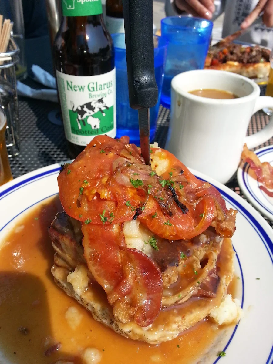 Open Meatloaf Sandwich