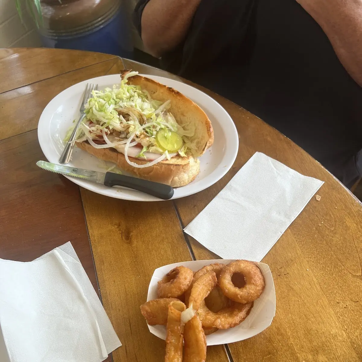 Italian Sub and Onion Rings