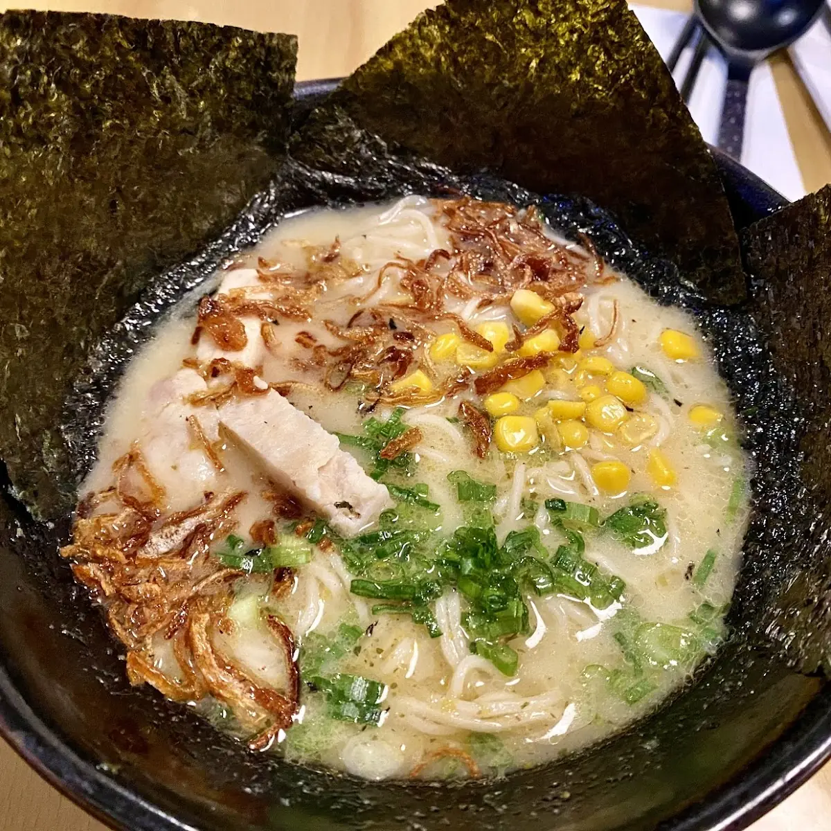 Green Curry Ramen with Nori