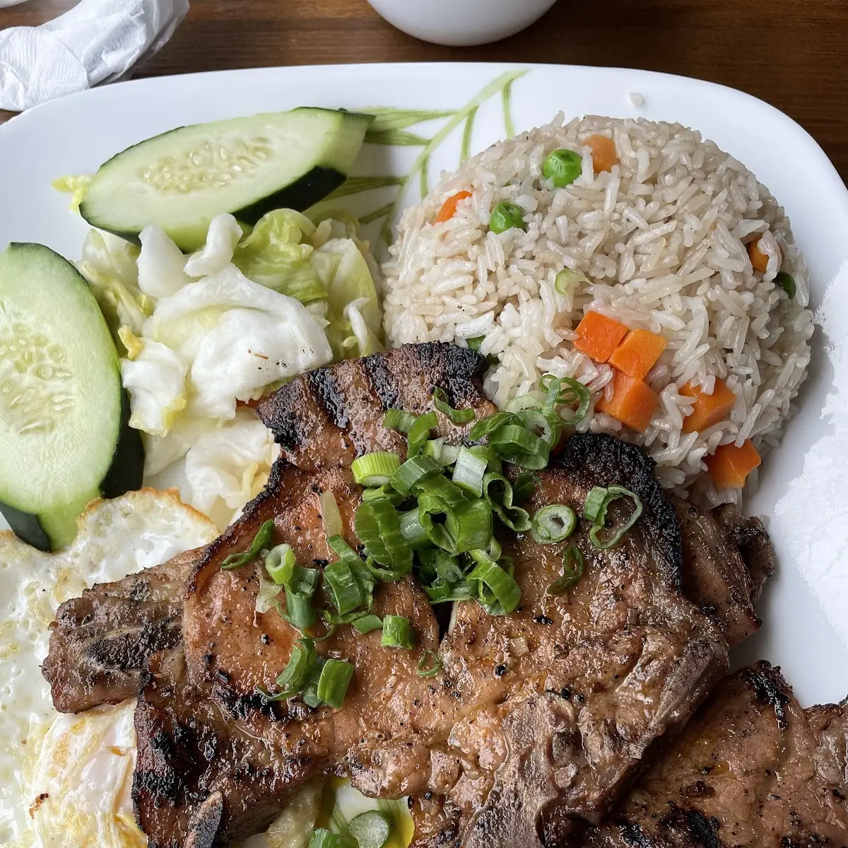 BBQ Pork Chop & Fried Egg