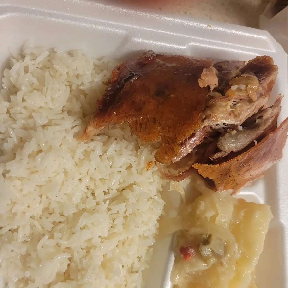 Pernil Y Arroz Blanco