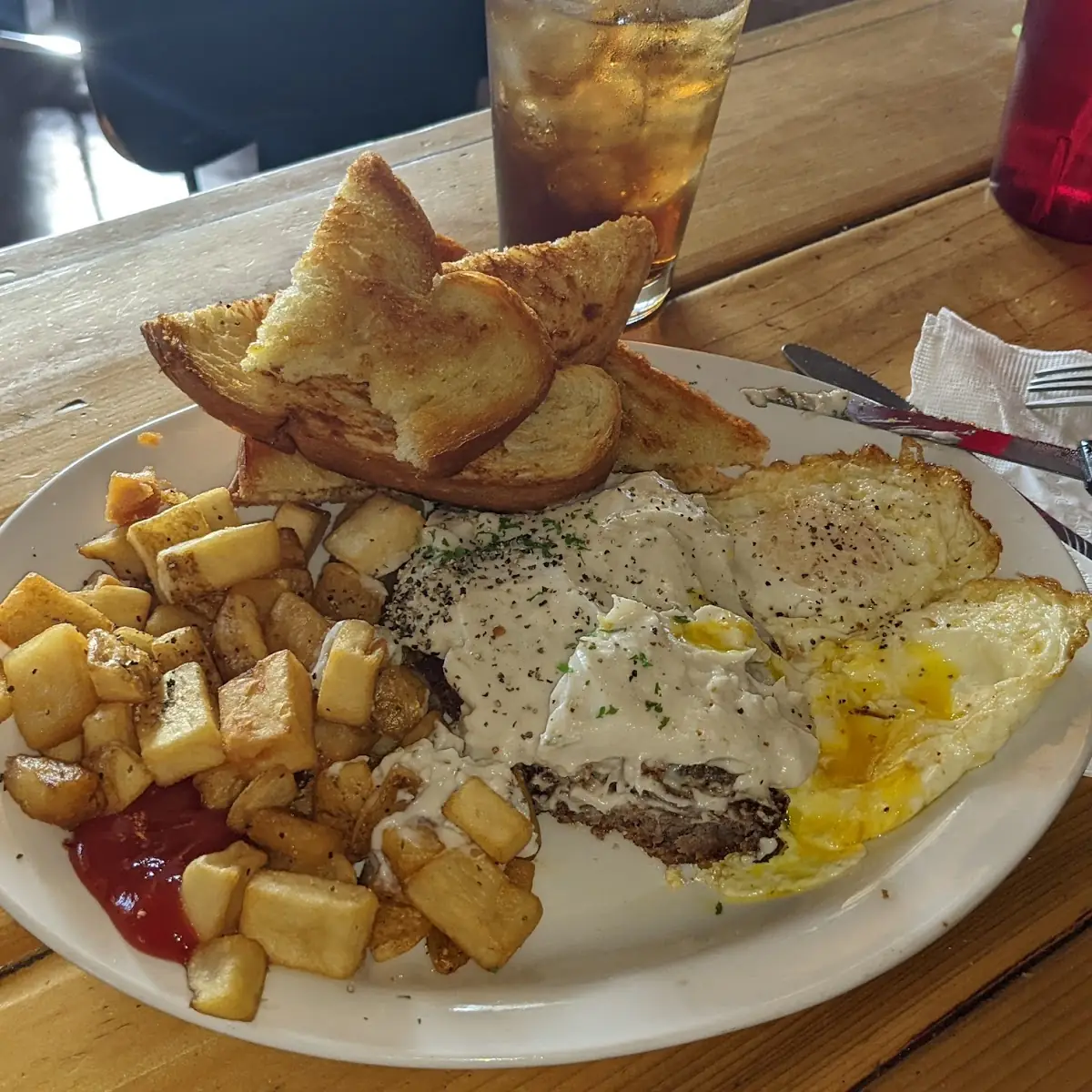 Chicken Fried Steak and Eggs