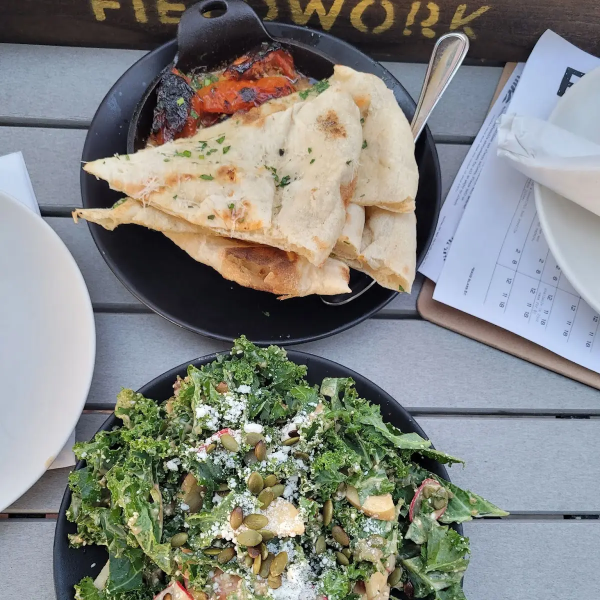 Kale Salad and Goat Cheese Appetizer