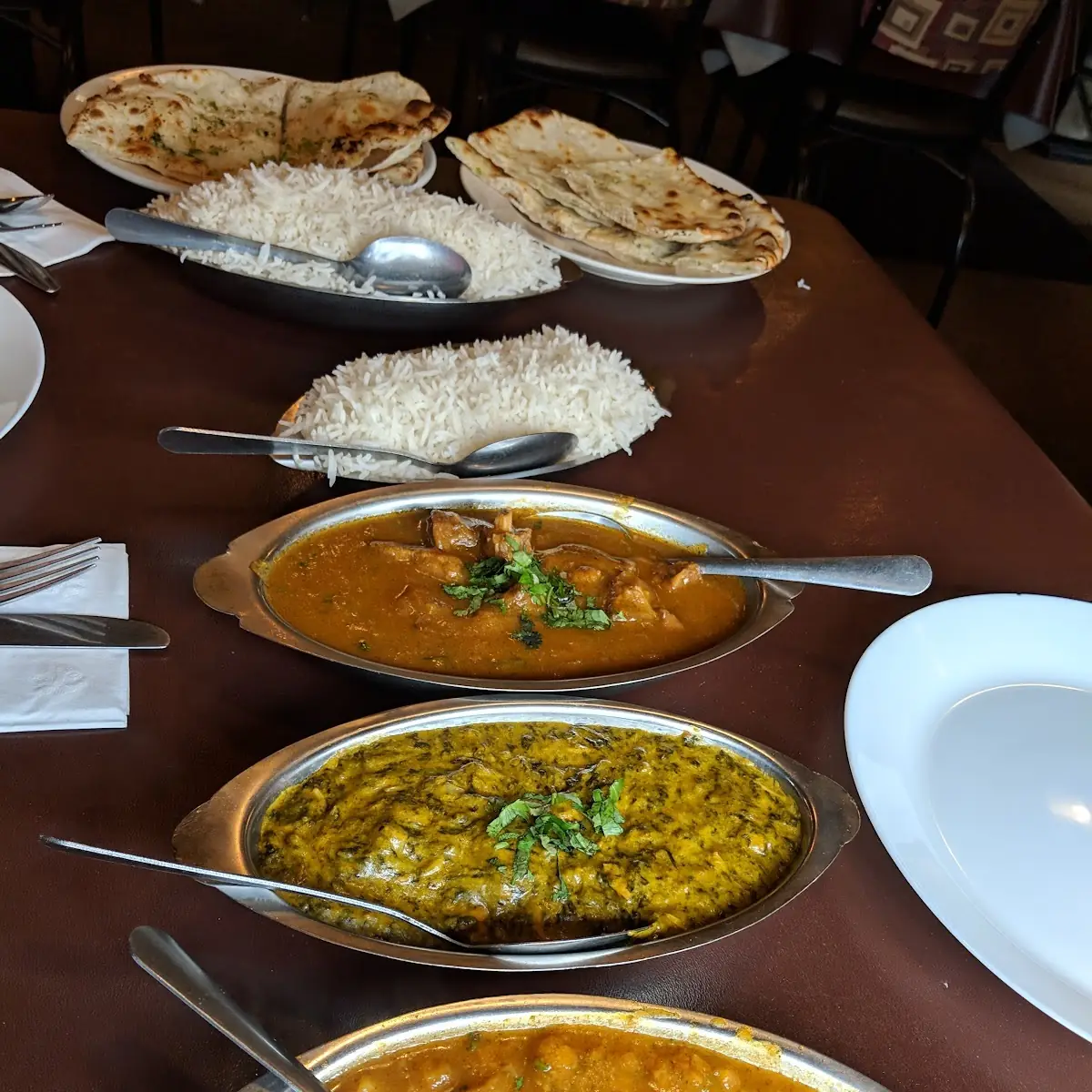 Nan Bread and Chicken Curry