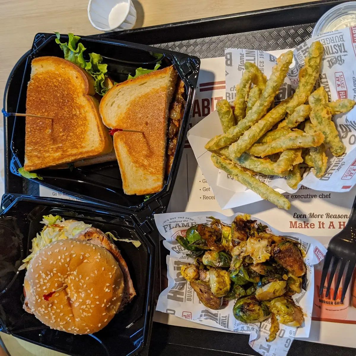 Veggie Burger and Ahi Tuna