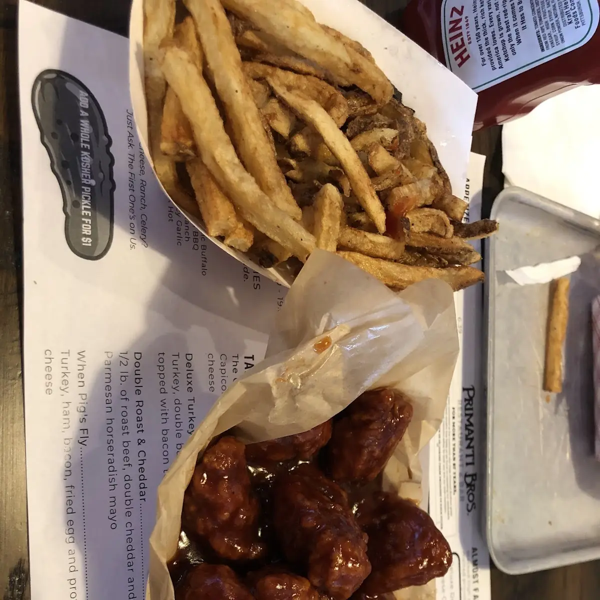 BBQ Wings with Fries