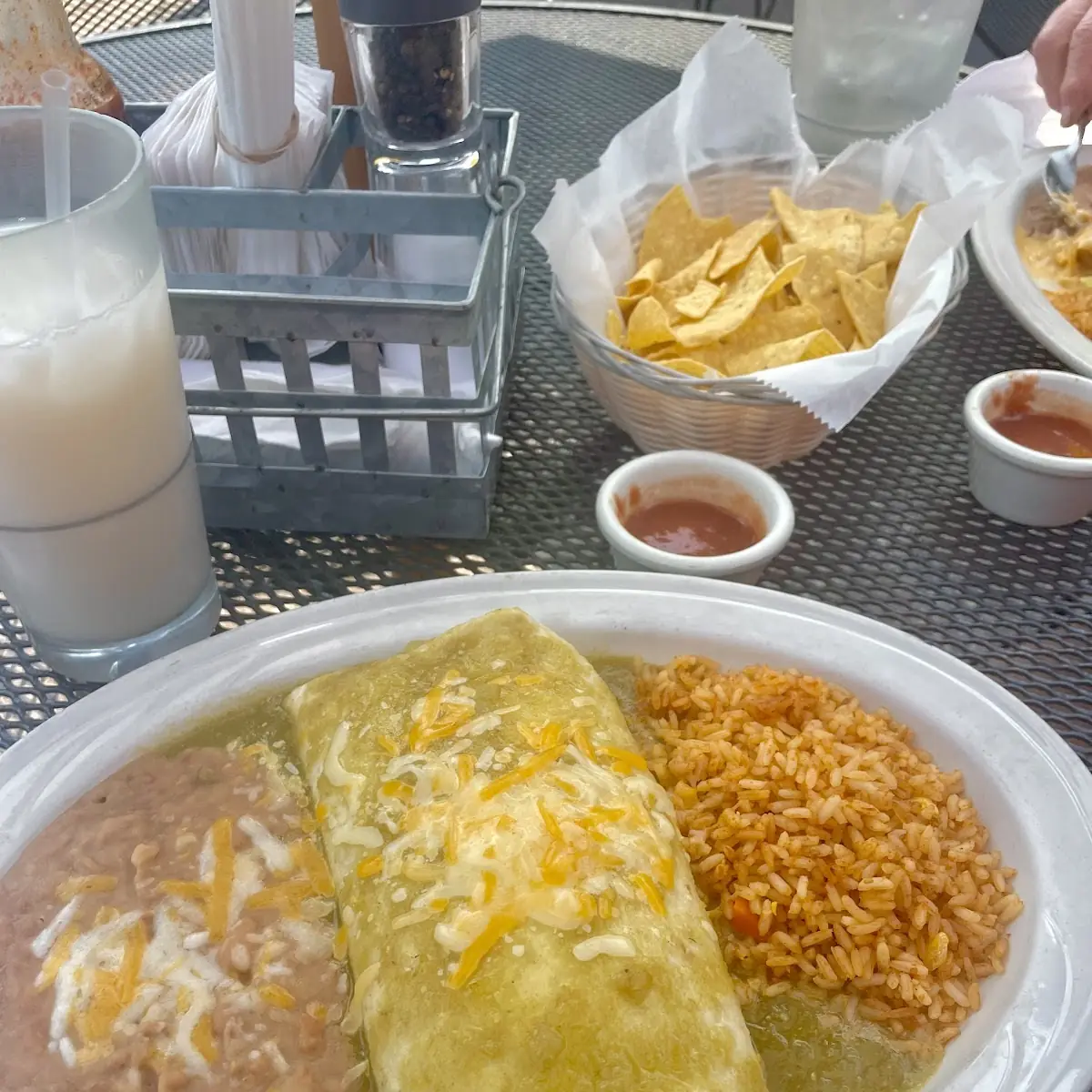 Chicken Chimichanga with Queso