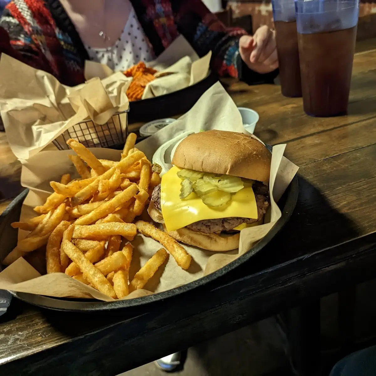 Double Cheeseburger and Fries