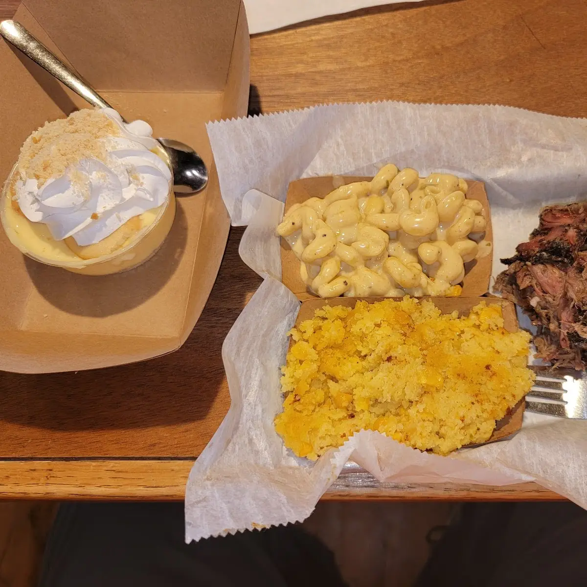Smoked Brisket Smoked Mac and Cheese and Cornbread Casserole Banana Pudding