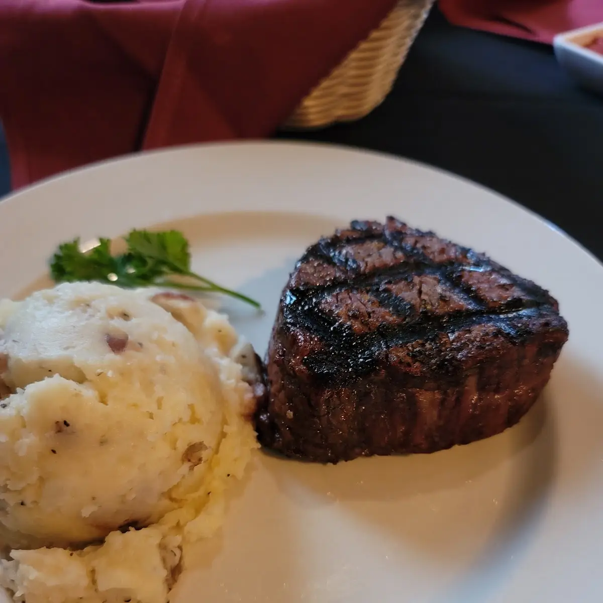 Tenderloin Steak with Garlic Mashed Potatoes