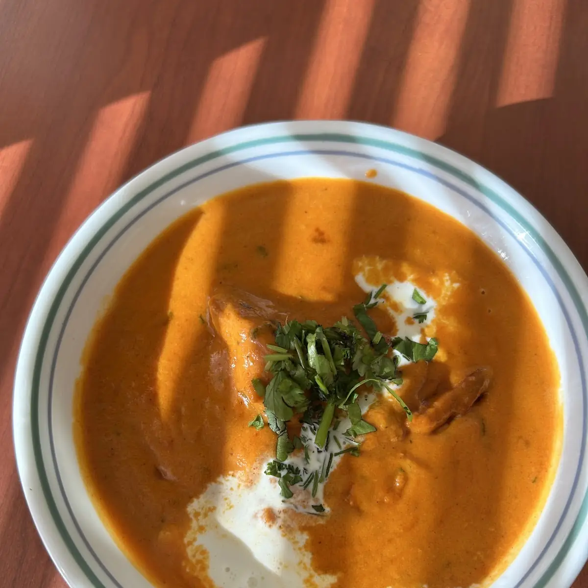 Chicken Palak (Spinach) With Rice And Naan