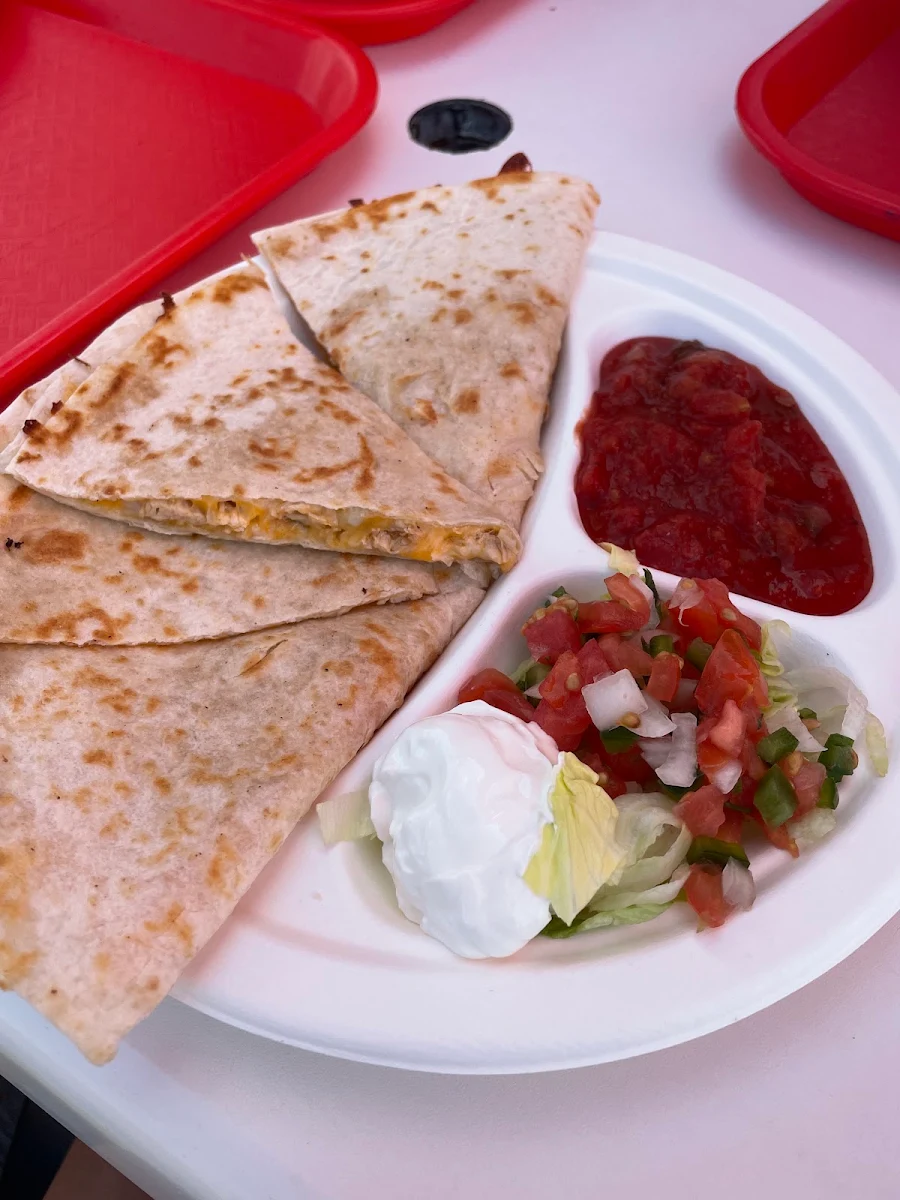 Cheese Quesadilla with Sour Cream