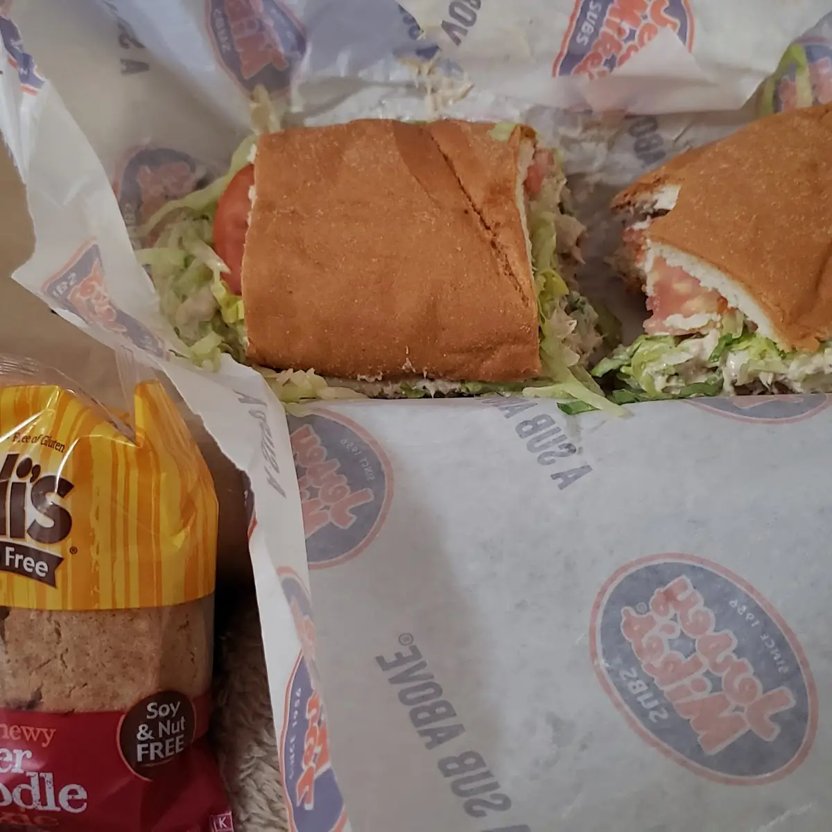 Tuna Sandwich and Gluten Free Cookie