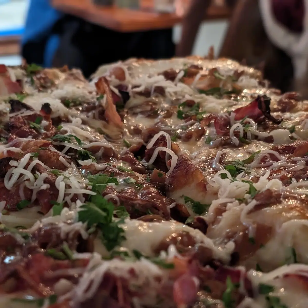 French Onion Pizza with Bacon