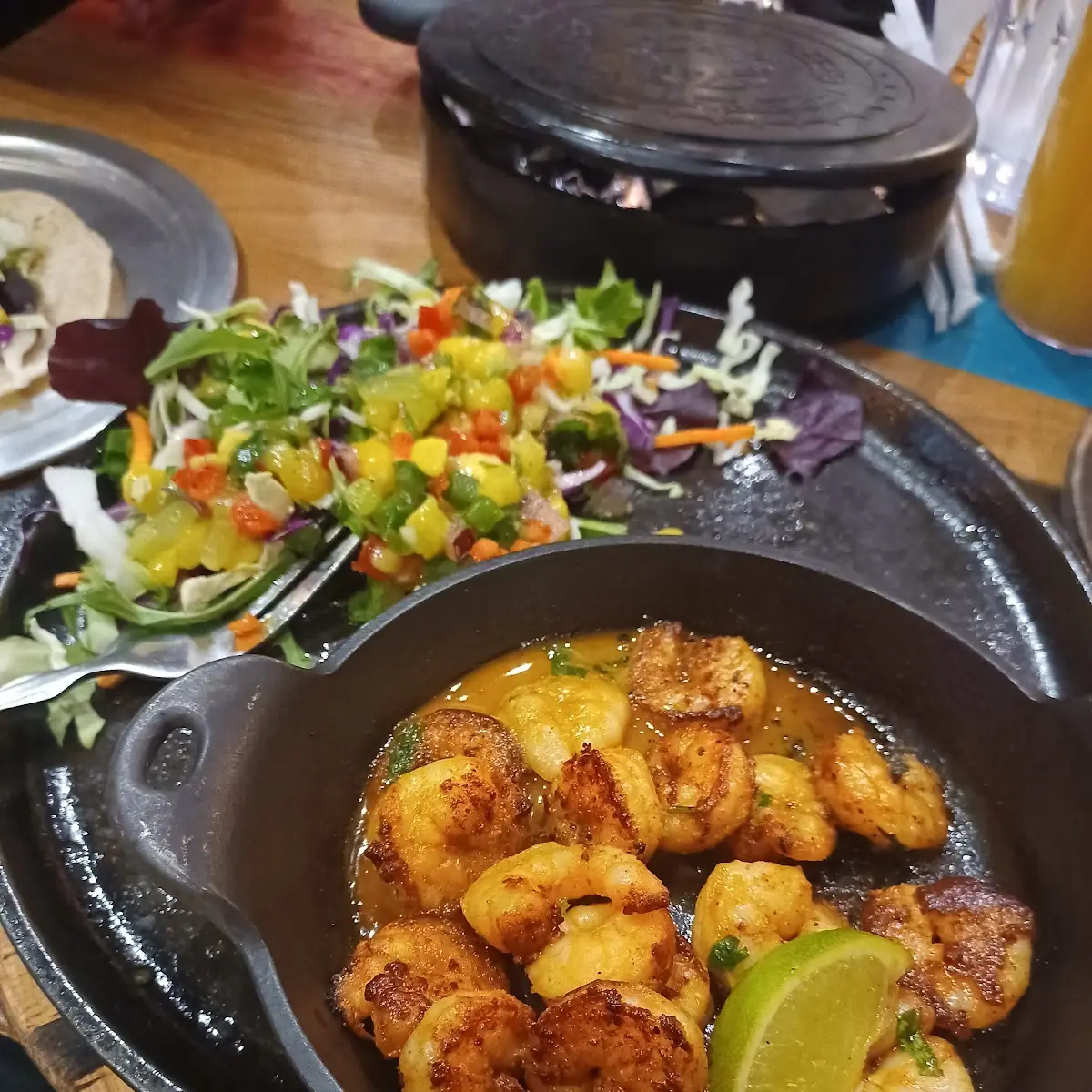 Flaming Shrimp Tacos