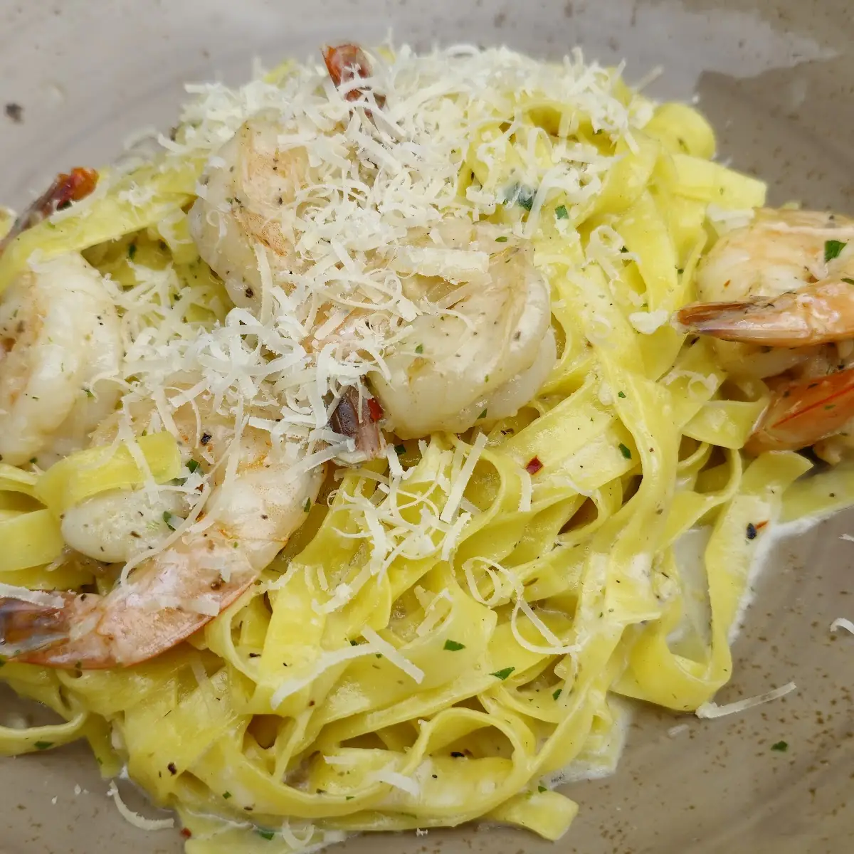 Fettuccine Shrimp Alfredo