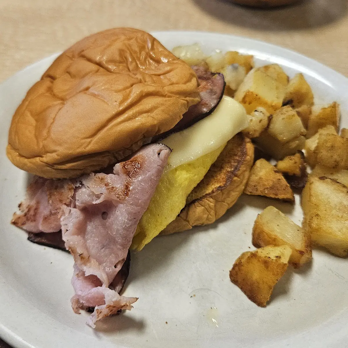 Ham and Cheese Sandwich on a Hard Roll