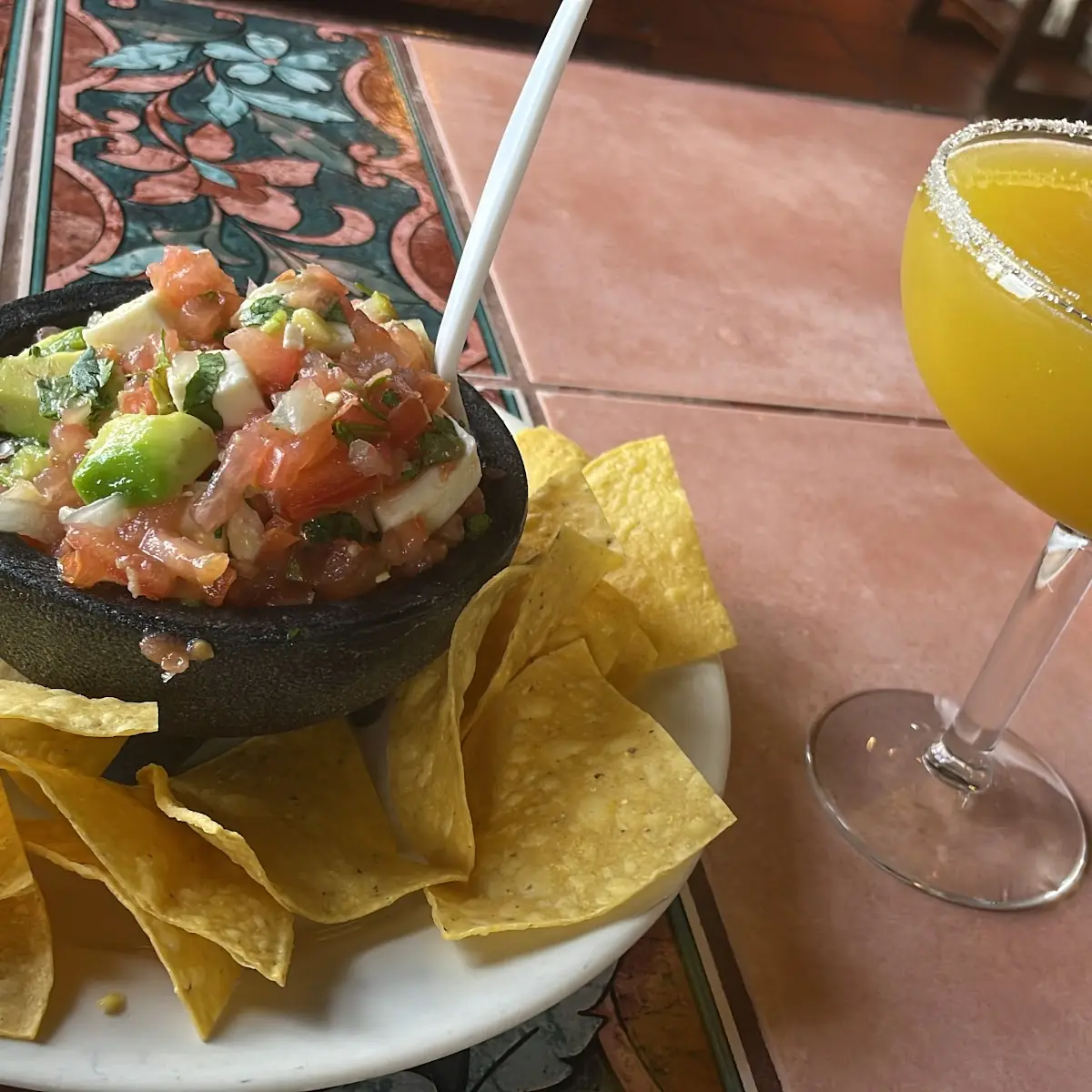 Ranchero Shrimp Guacamole Refried Beans Salad & Sour Cream
