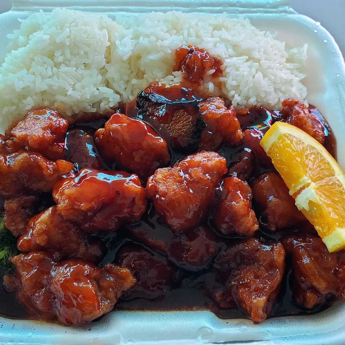Sesame Chicken with Fried Rice