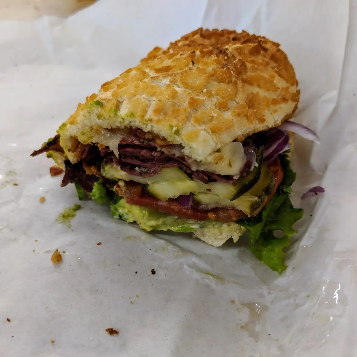 No 32 Pastrami Melted Pepper Jack Bacon Avocado
