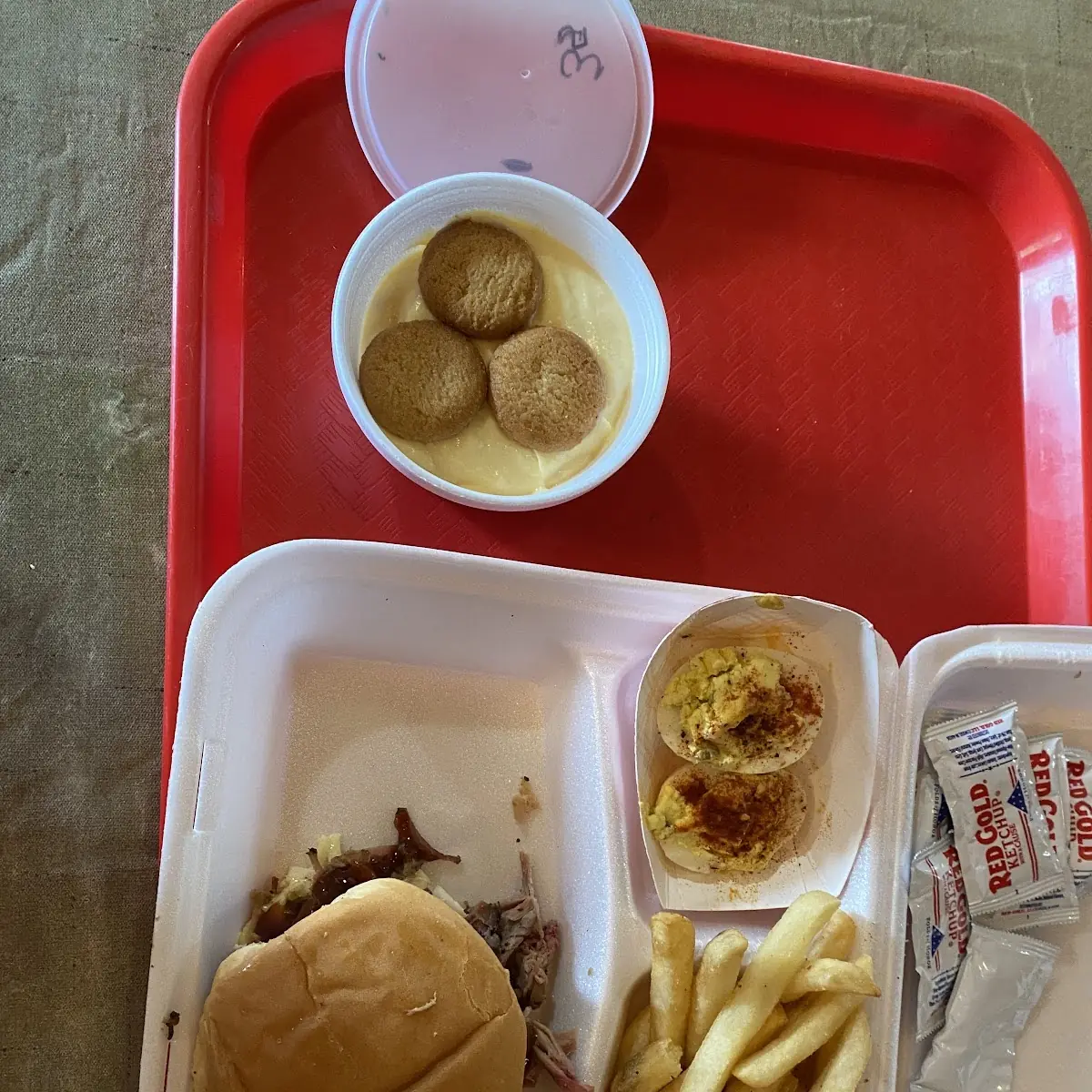 BBQ Pork Sandwich with Fries