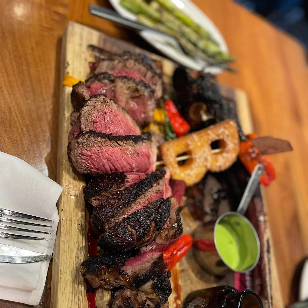 Butcher Cut Salt Pepper Tomahawk Rib Steak for 2