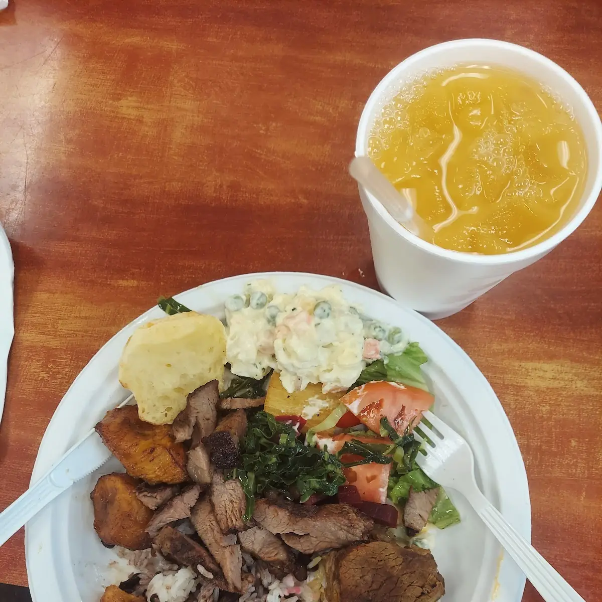 My Own Selection with Fried Plantains and Maracujá