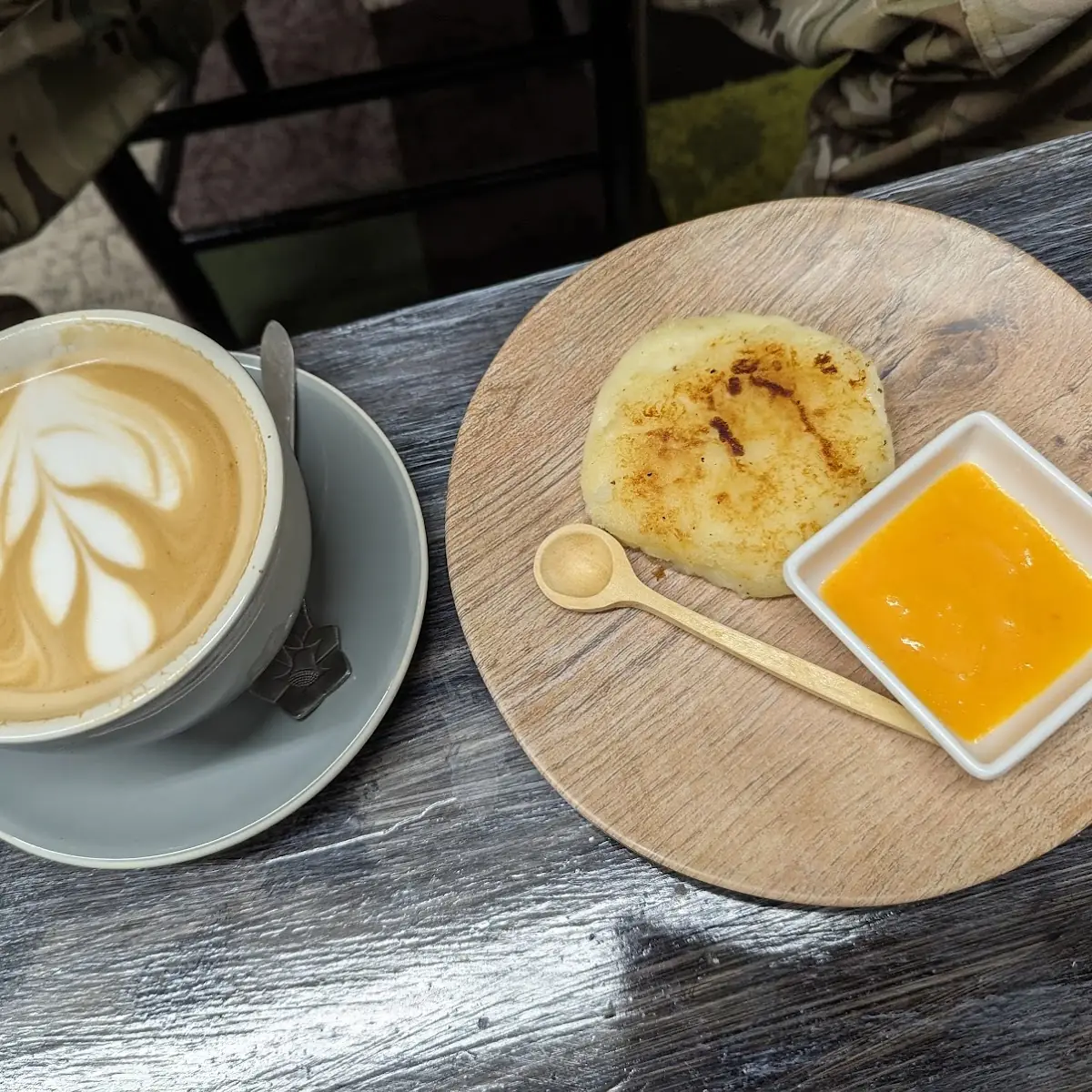 Arepa and Latte