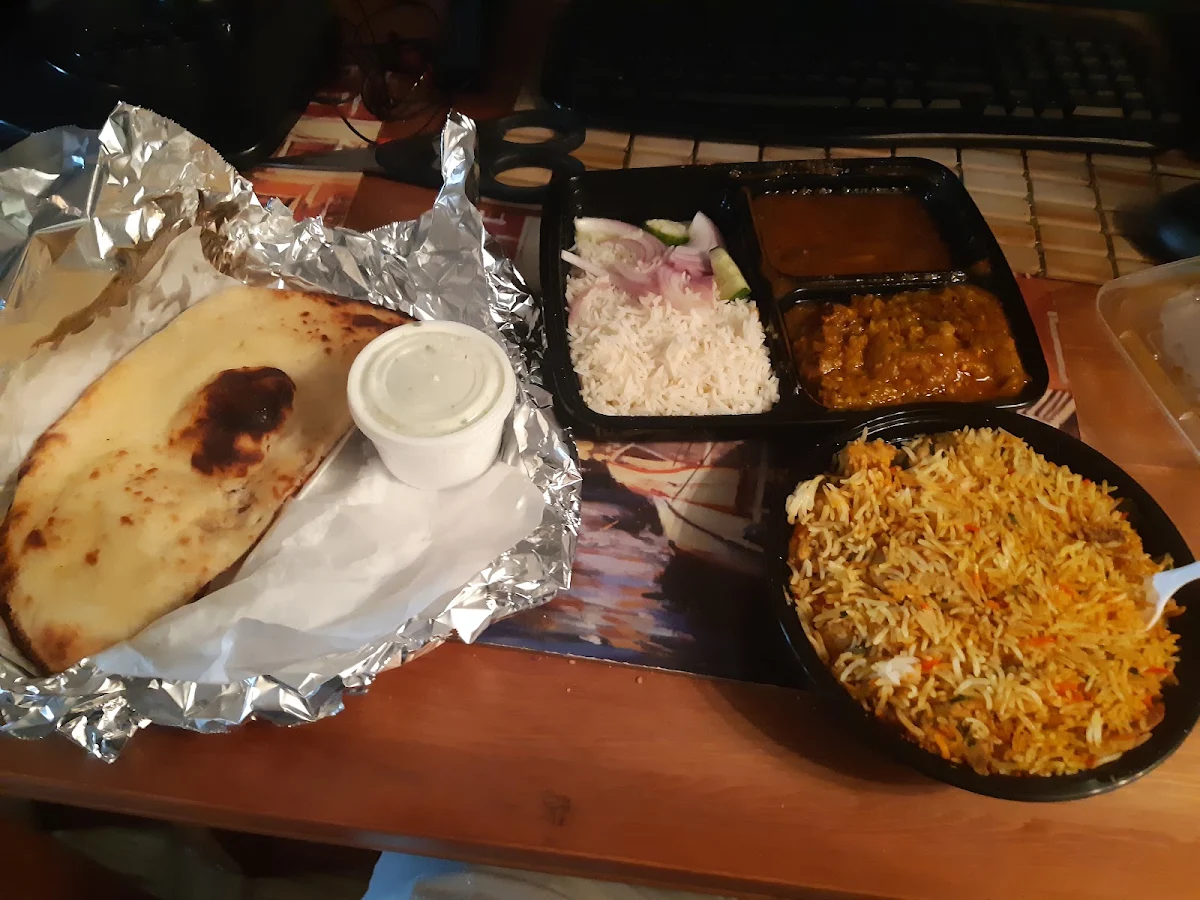 Vegetarian Thali and Chicken Biryani