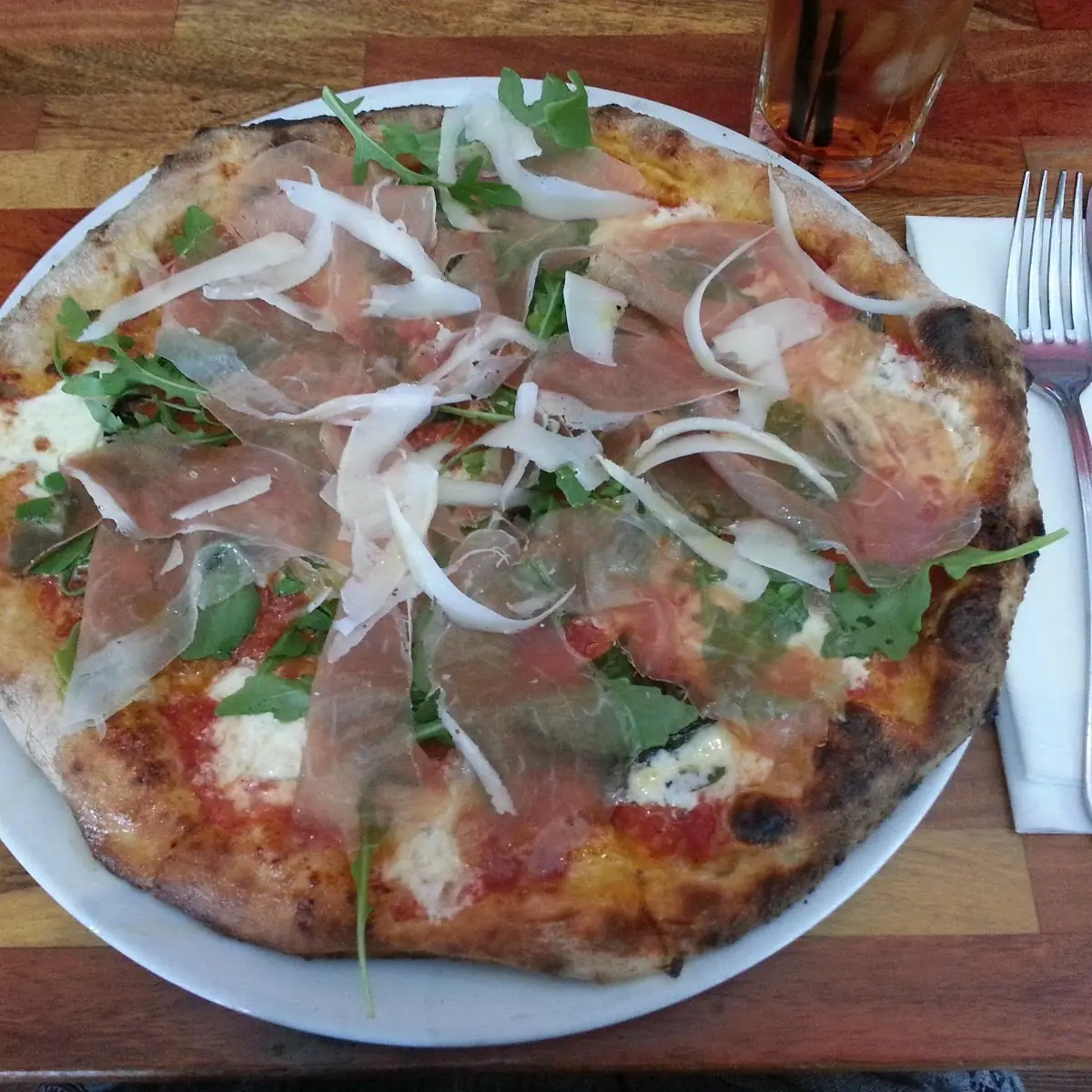 Prosciutto and Arugula Pizza