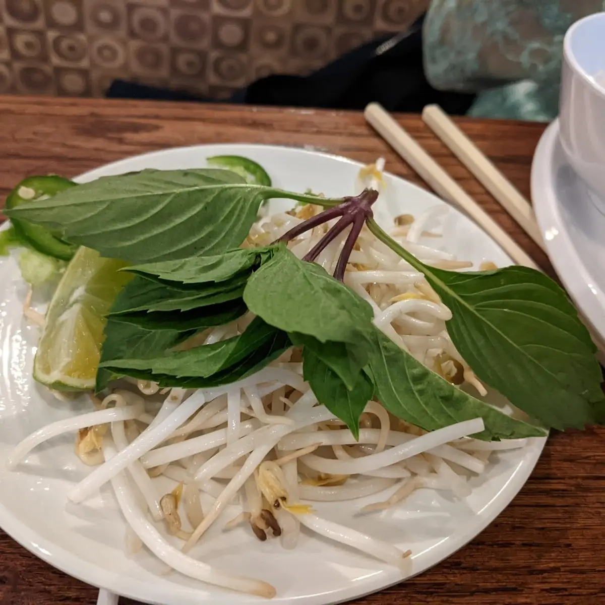 Add to Your Dish Fresh Thai Basil & Bean Sprouts