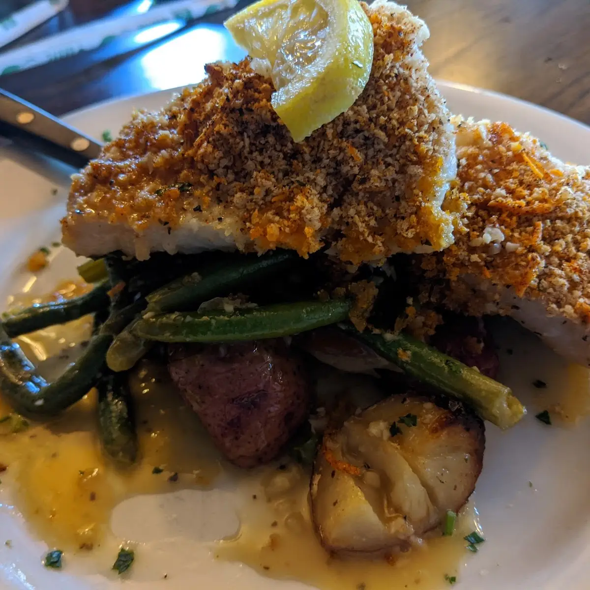 Baked Atlantic Cod with Green Beans