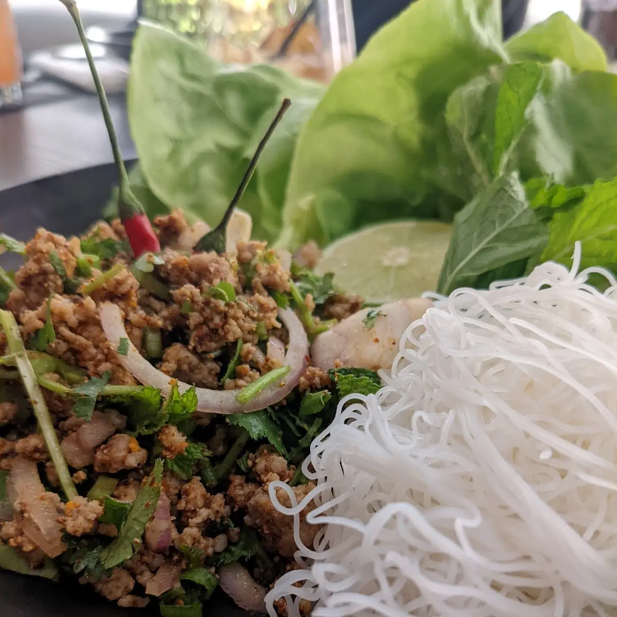 Pork Laap Lettuce Wrap