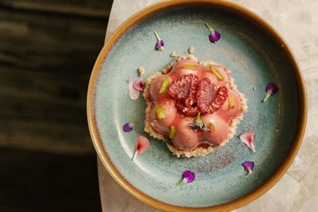 Pistachio Hibiscus Mousse